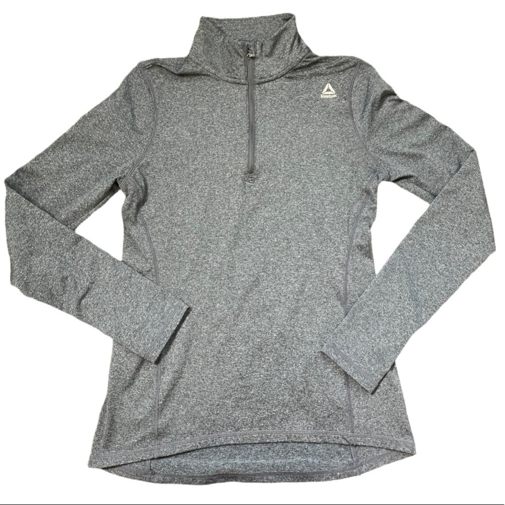 Gorpcore Blokecore Mock Neck 1/2 Zip Active Training Pullover Grey REEBOK S